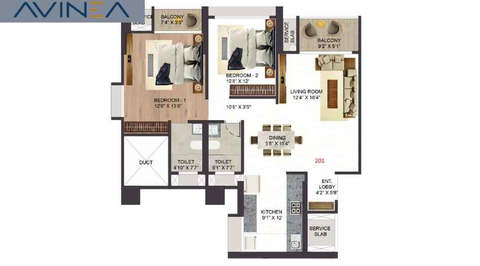 Vyom-Sigma-Avinea-Typical-Floor-plan-image-1